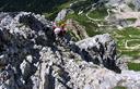 24-In discesa lungo la ferrata sul versante ovest del monte Chiadenis